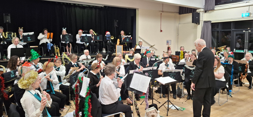 Adur concert band, playimg in Shoreham